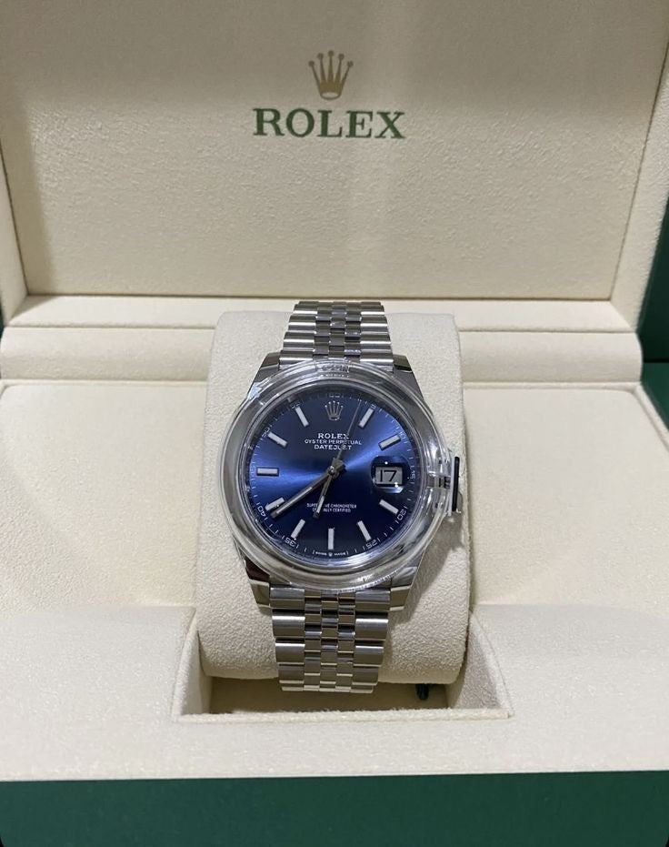 Montre rolex tableau bleu